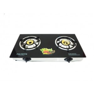 Polystar 2 Burner Table Top Gas cooker Tempered Glass PV-N5-M76FL