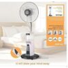 Scanfrost 16 Inches Rechargeable Mist Fan With Remote Control - SFRF161K