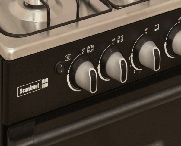 SCANFROST 4 GAS BURNER GAS OVEN 50X55 CM GREY FINISHED - SFC5402B