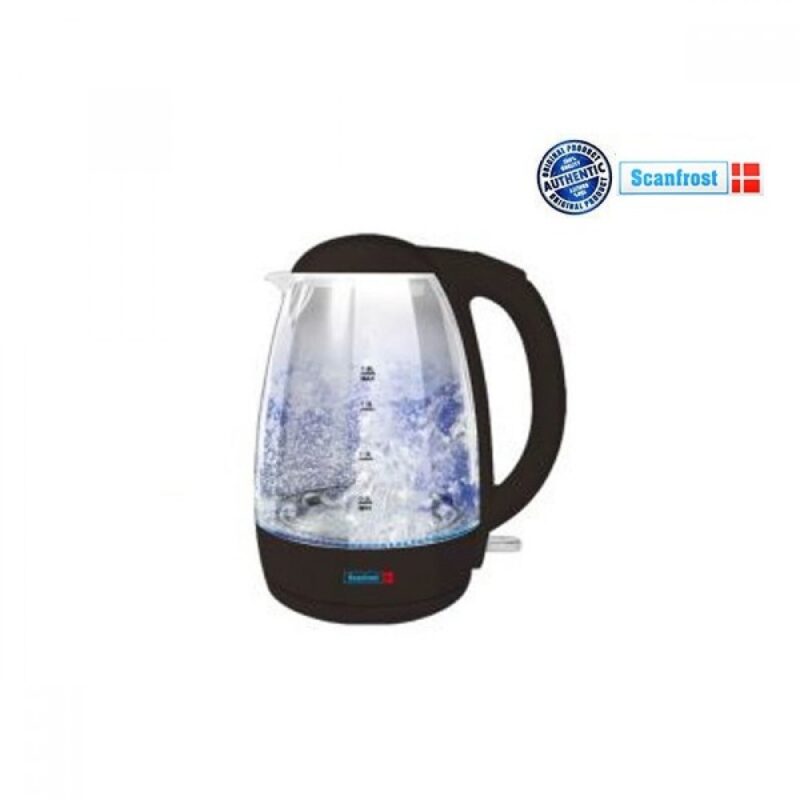 Scanfrost Black 1.8L Strix Controller Glass Kettle - SFKAK 1802