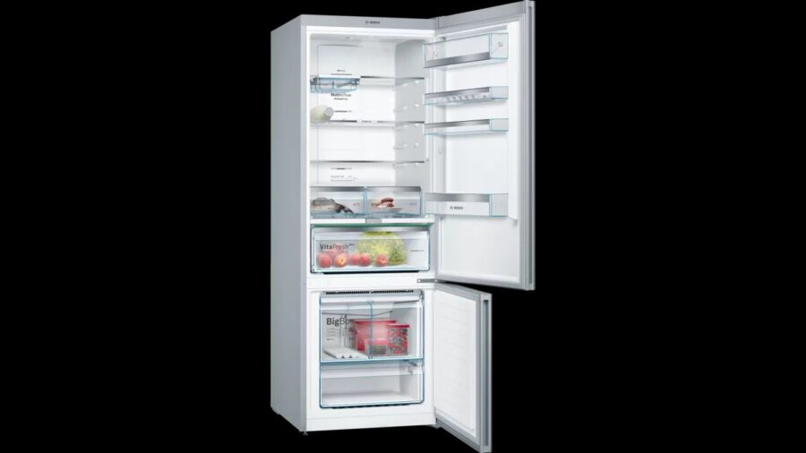 BOSCH free-standing fridge-freezer with freezer at bottom, glass door 193 x 70 cm Black (559l) KGN56LB305 - Image 5