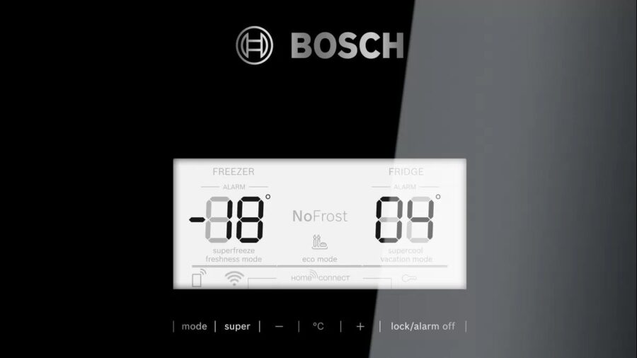 BOSCH free-standing fridge-freezer with freezer at bottom, glass door 193 x 70 cm Black (559l) KGN56LB305 - Image 2