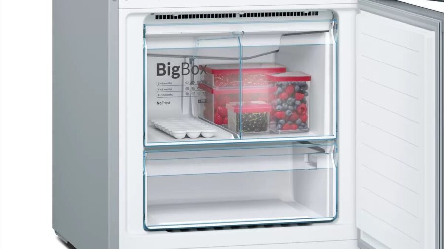 BOSCH free-standing fridge-freezer with freezer at bottom, glass door 193 x 70 cm Black (559l) KGN56LB305 - Image 3