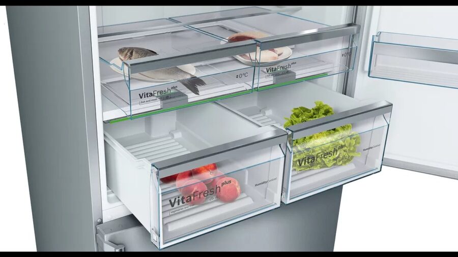 BOSCH free-standing fridge-freezer with freezer at bottom 186 x 86 cm Stainless steel (with anti-fingerprint) (682L) KGN86AI2N5 - Image 6