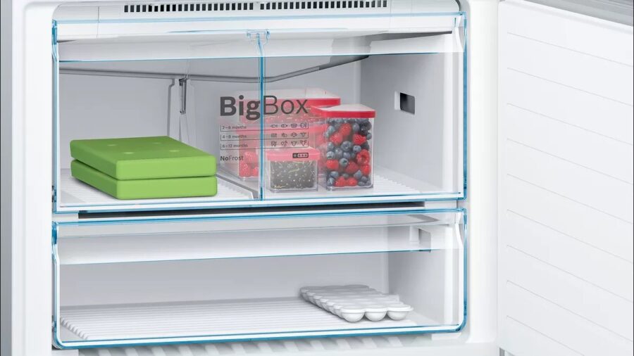 BOSCH free-standing fridge-freezer with freezer at bottom 186 x 86 cm Stainless steel (with anti-fingerprint) (682L) KGN86AI2N5 - Image 2