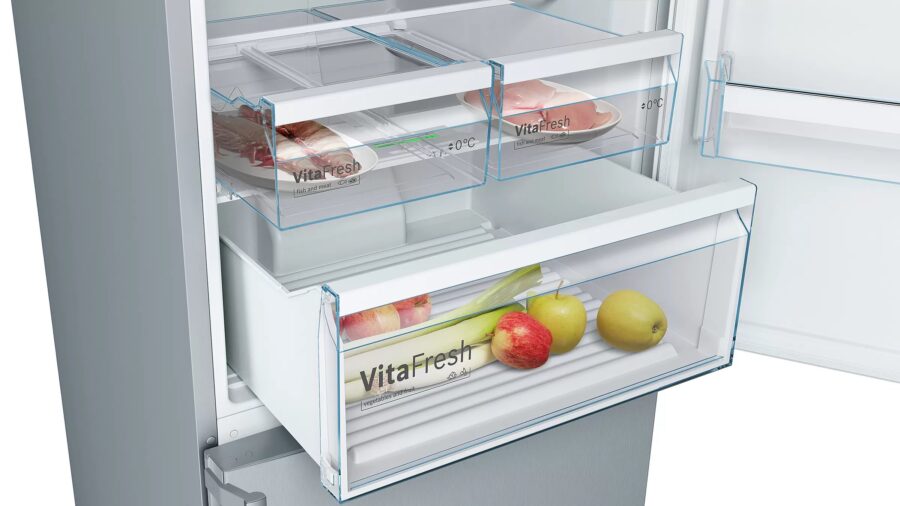 BOSCH free-standing fridge-freezer with freezer at bottom 193 x 70 cm Stainless steel look (559l) KGN56VL2N5 - Image 6