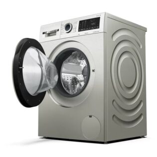 BOSCH washing machine, frontloader fullsize 9 kg 1400 rpm, silver inox WGA144XVKE