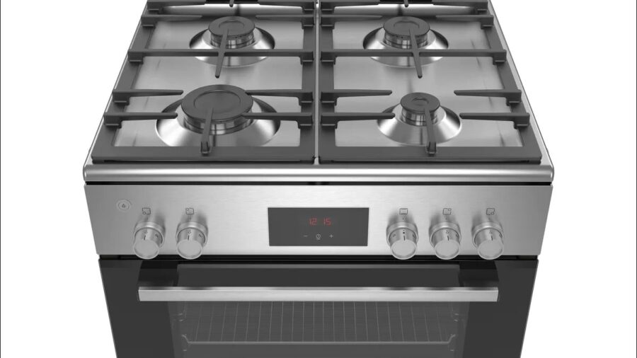 BOSCH Freestanding gas cooker Stainless steel HGB320E50M