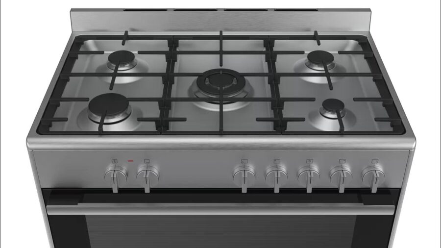 BOSCH Dual fuel range cooker Stainless steel 5 burners HSB734357Z - Image 2