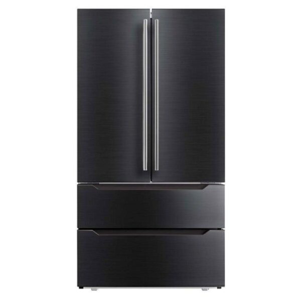 Midea Black Stainless Steel Top Side by Side Refrigerator 469L HQ-610WEN