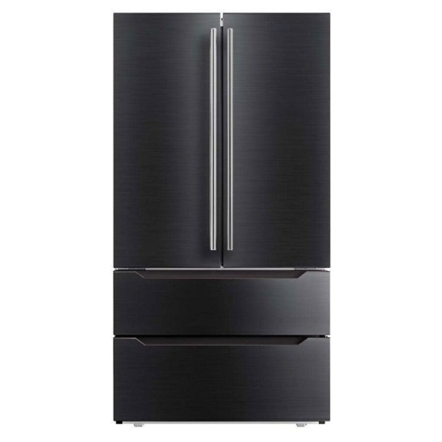 Midea Black Stainless Steel Top Side by Side Refrigerator 469L HQ-610WEN