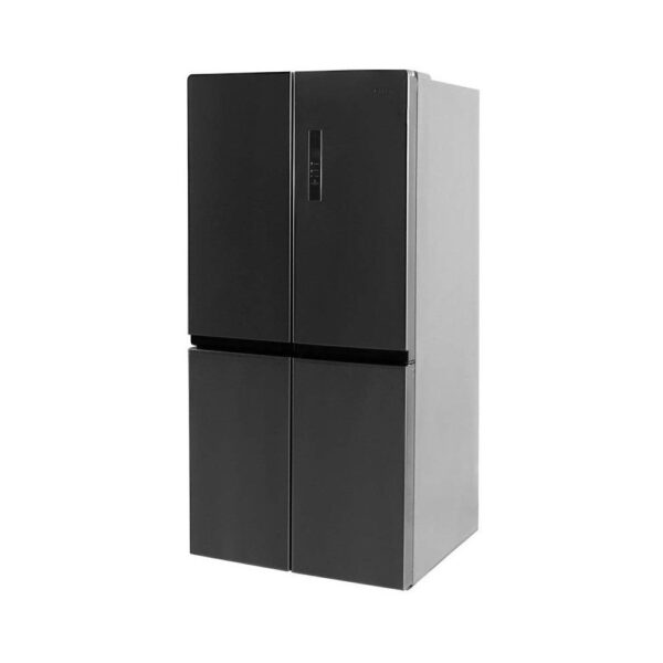 Midea HQ-627WEN Side-By-Side Refrigerator Black Glass - 482 Ltrs, 4-Door