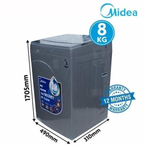 Midea 8kg Fully Automatic Top Loader Washing Machine - Wash & Spin - MAE80 - Image 4