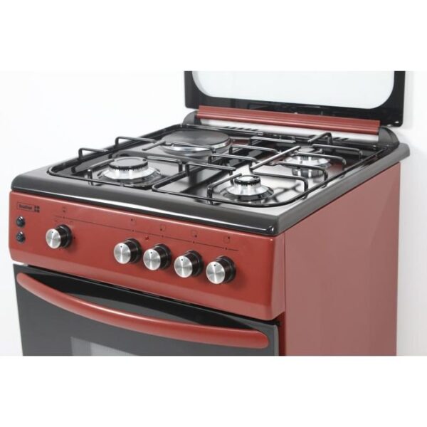 CK6302R - 60X60 3 Gas Burners 1 Hotplate Burgundy