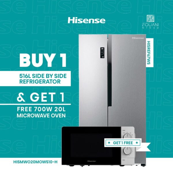 Hisense 67WS 516L Side by Side Refrigerator