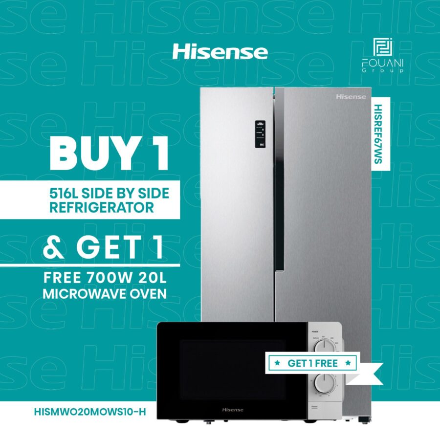 Hisense 67WS 516L Side by Side Refrigerator