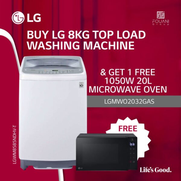 LG T8585NDKVH 8KG Top Load Washing Machine