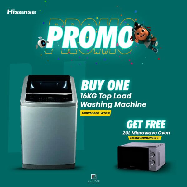 Hisense WM162S-WTOQ 16KG Top Load Washing Machine